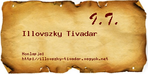 Illovszky Tivadar névjegykártya